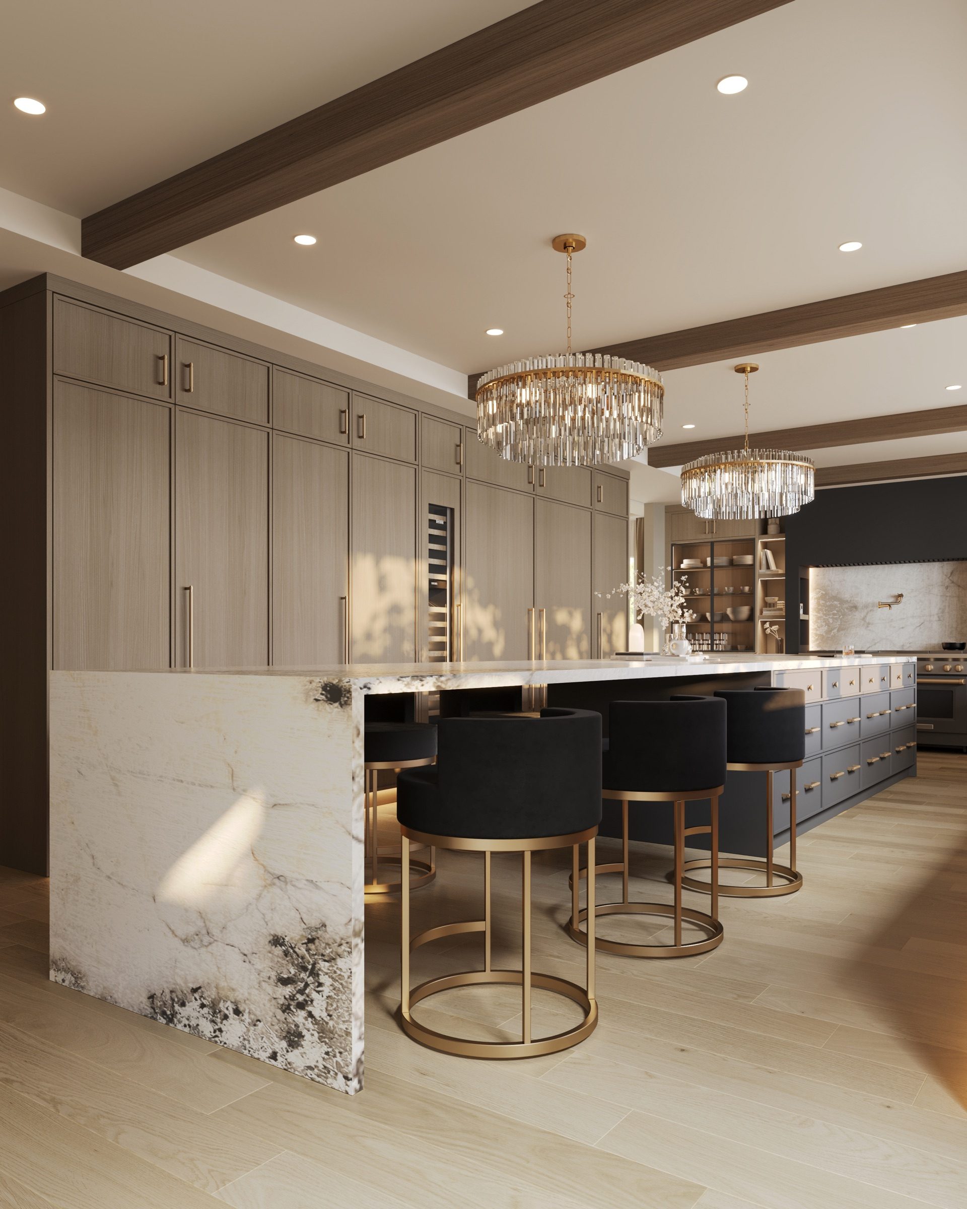 Render, Kitchen alternate angle — render vs built