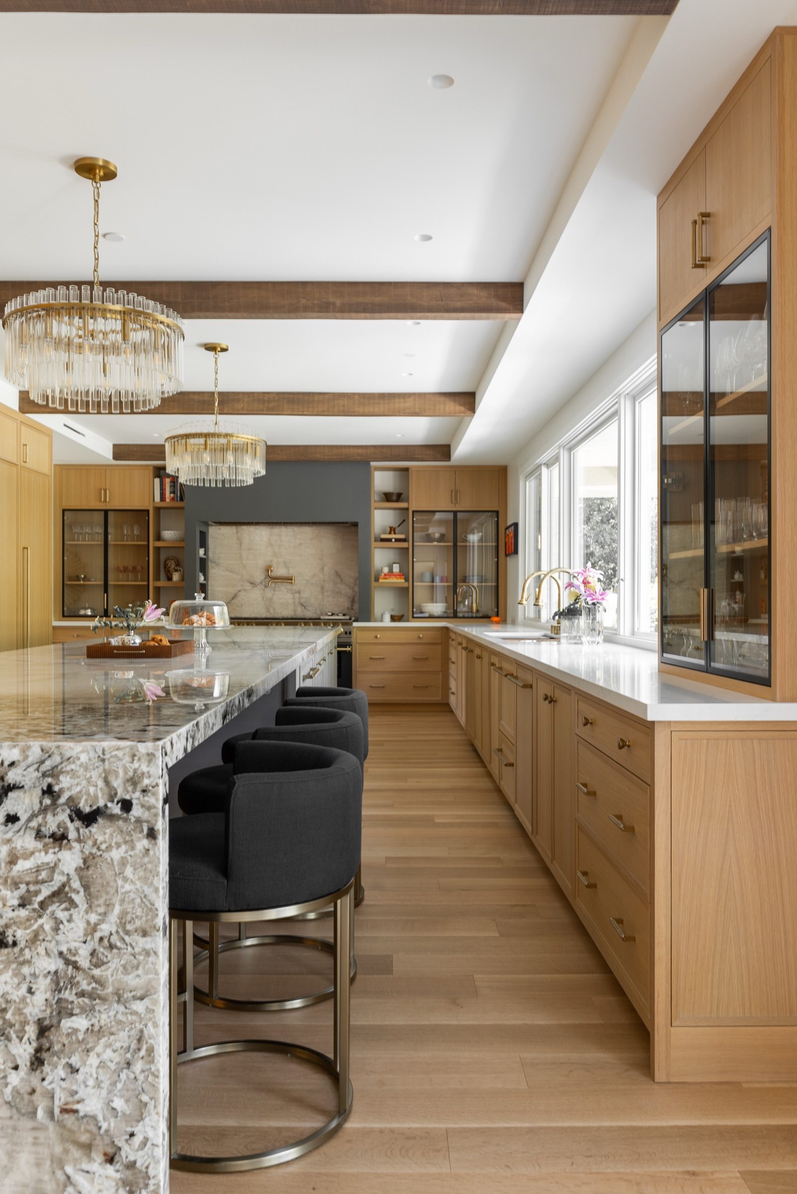 Built, Kitchen island close — render vs built