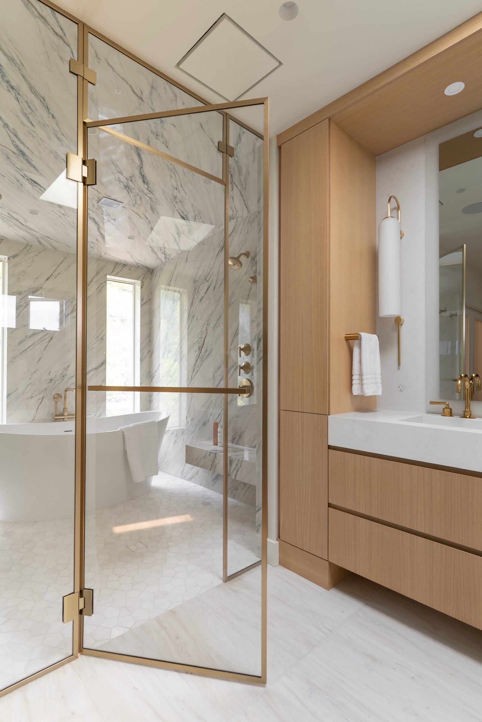 Built, Master bath shower — render vs built
